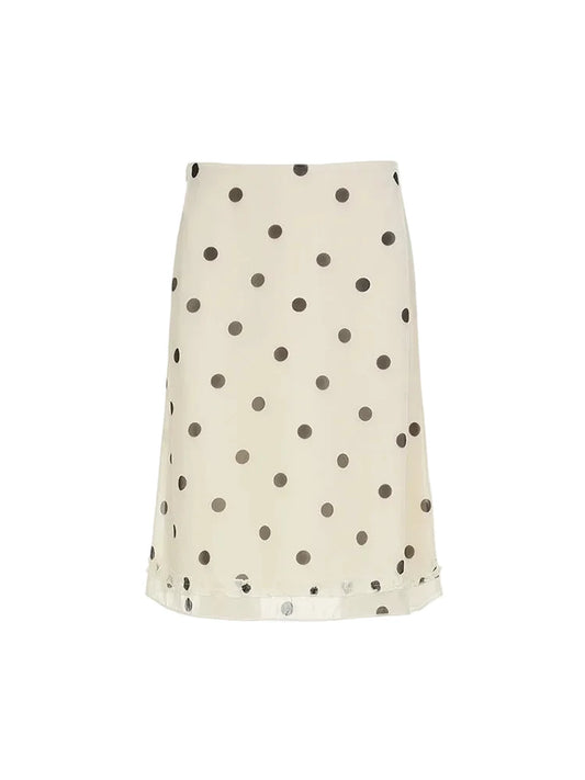 Mesh Polka Dot Skirt